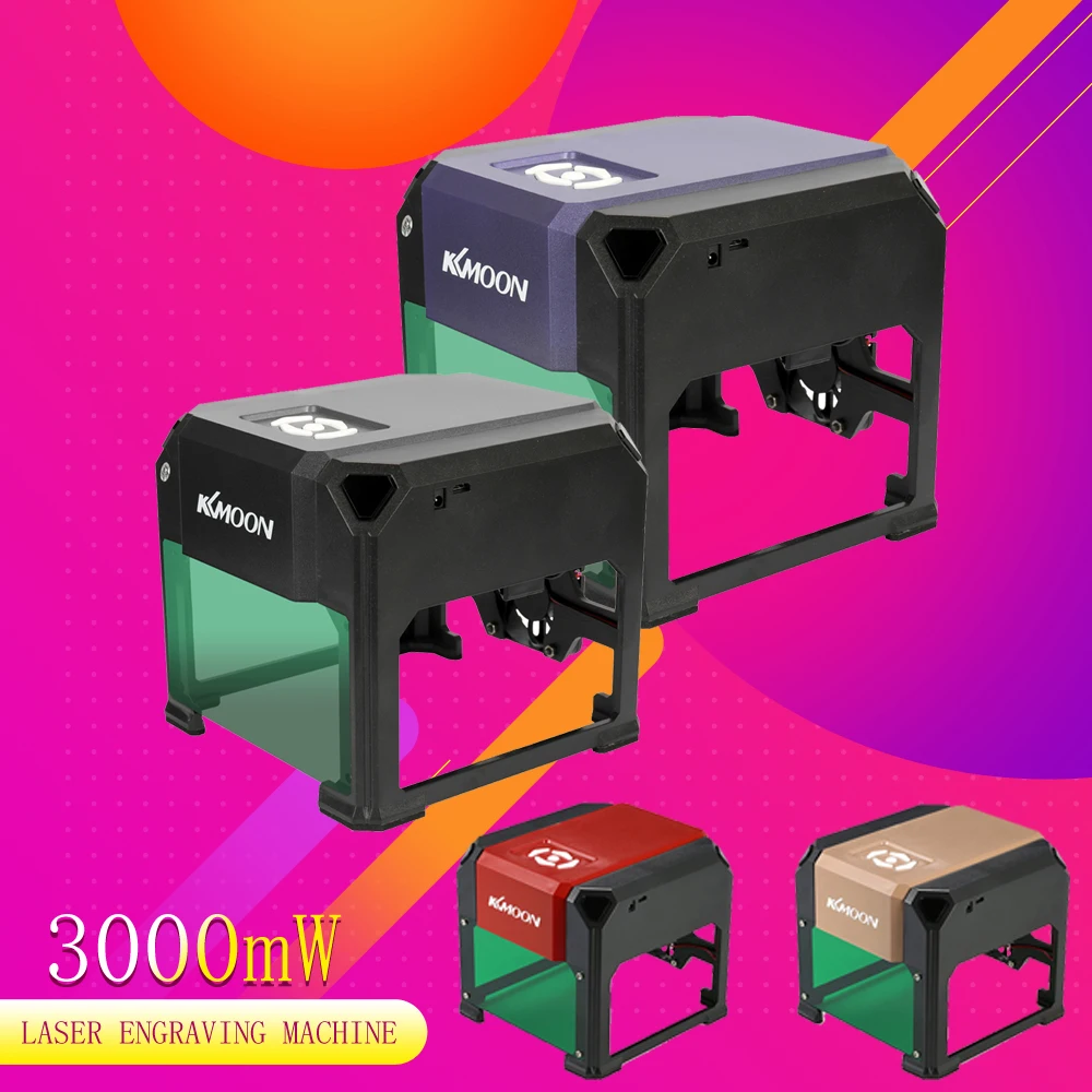 

KKmoon 3000mW DIY Desktop Laser Engraving Machine CNC Router Logo Mark Printer Carving Machines with USB Cable and Adapter