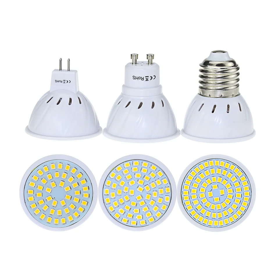 Bombillas LED E27 GU10 mr16 led proyector SMD 2835 48led 60led 80led Lampada lámpara cocina Hotel dormitorio Iluminación lampara 220 V Bombillas LED E27 GU10 mr16 led proyector SMD 2835 48led 60led 80led Lampada lámpara cocina Hotel dormitorio Iluminación lampara 220 V