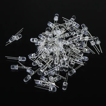 

100Pcs 5mm RGB Light Discrete LED Bulb Light Luminous Diode Light Bead LED light Emitting Diode Lamp Bead Round LED Diode Kit