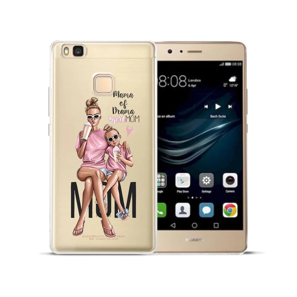 Мягкий ТПУ чехол для Huawei P8 P9 P10 Plus P20 P30 Lite Mate 10 20 Pro силиконовый с коричневыми