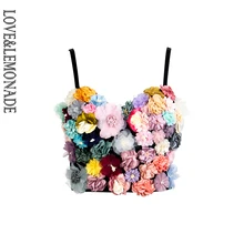 LOVE& LEMONADE цветная трехмерная Цветочная вышитая трубка с верхним ремешком LM90038