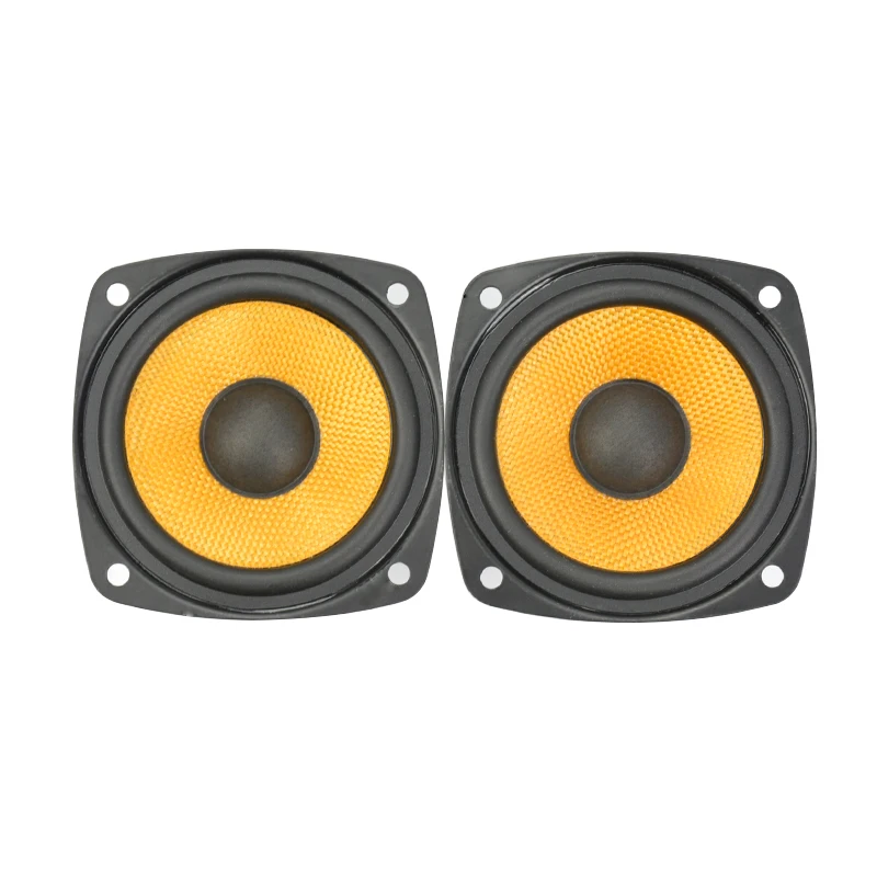 AIYIMA 2Pcs 3 Inch Audio Speaker HiFi 6Ohm 25W Full Range Speakers Double Magnet Loudspeaker Square For Desktop Amplifier DIY