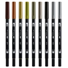 10 цветов, Набор цветных кистей, мягкие фломастеры для рисования, ручка для эскиза, рисования, рукописного ввода, акварельная ручка