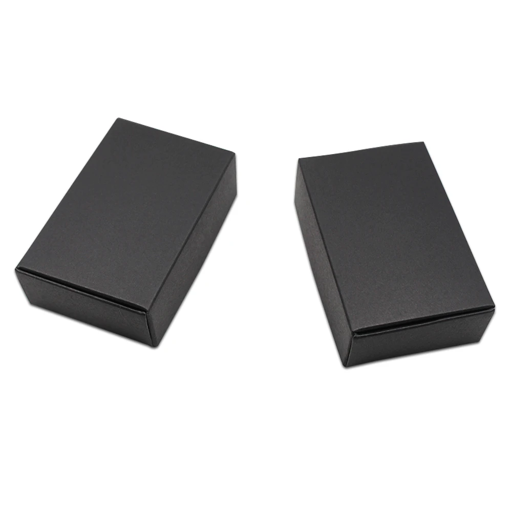 50 шт черные картонные упаковочные коробки крафт-бумага бумажная доска упаковочные коробки DIY мыло ручной работы маленькая подарочная упаковка коробка 20 размеров