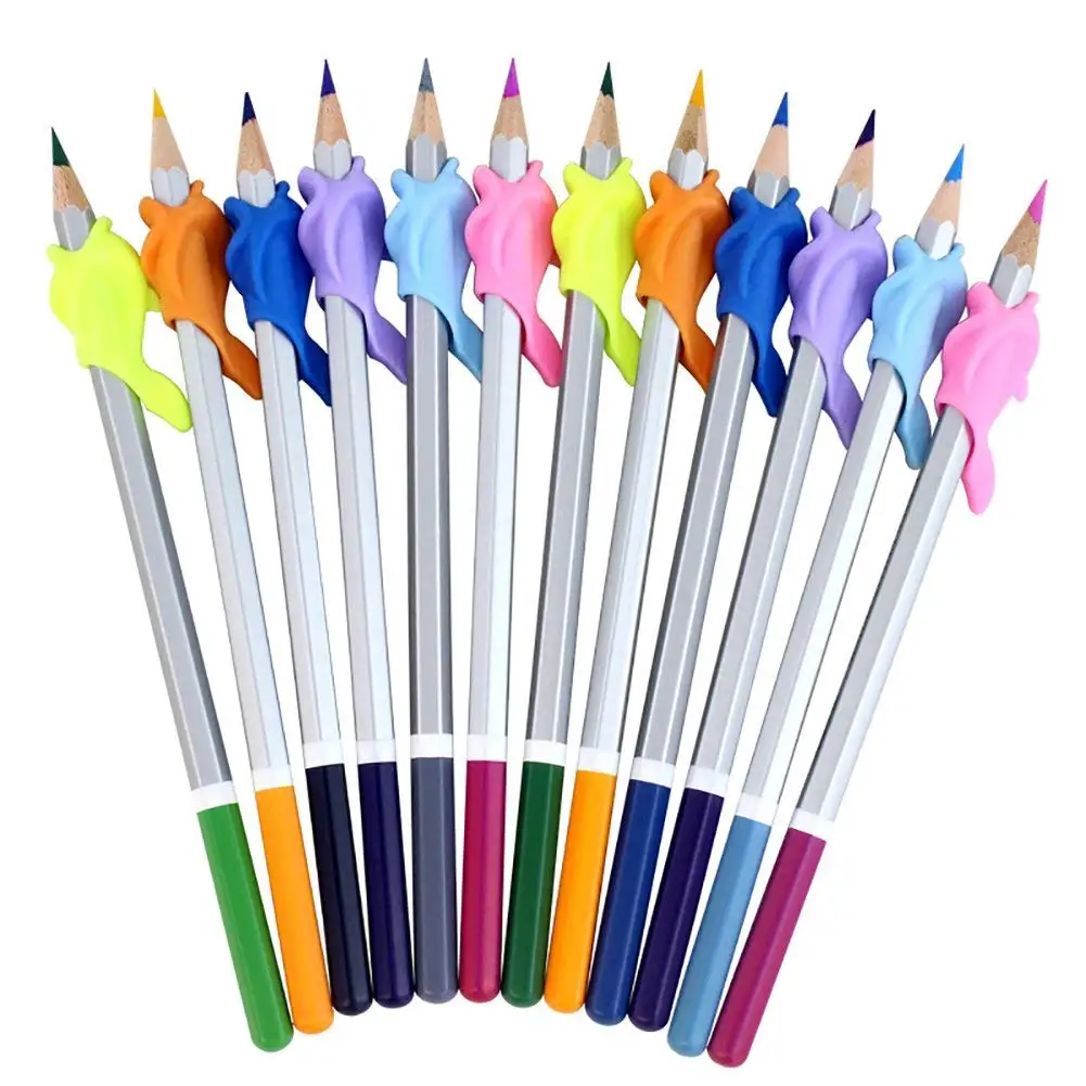 Ручки для карандашей Дельфин детский держатель для карандашей и ручек ручка для письма инструмент для коррекции осанки(случайный цвет