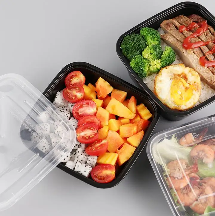 50Pcs Disposable Microwave Plastic Food Storage Container Safe Meal Prep Containers For Home Kitchen Food Storage Box