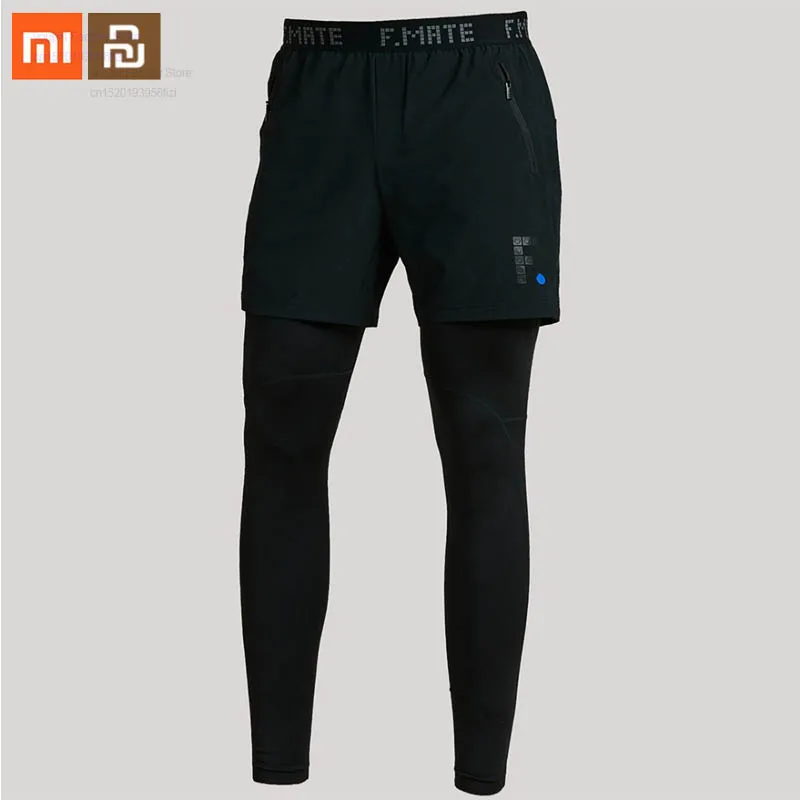 

Xiaomi mijia men's training tights shorts two in one fitness running pants lightweight breathable sweatpants smart home