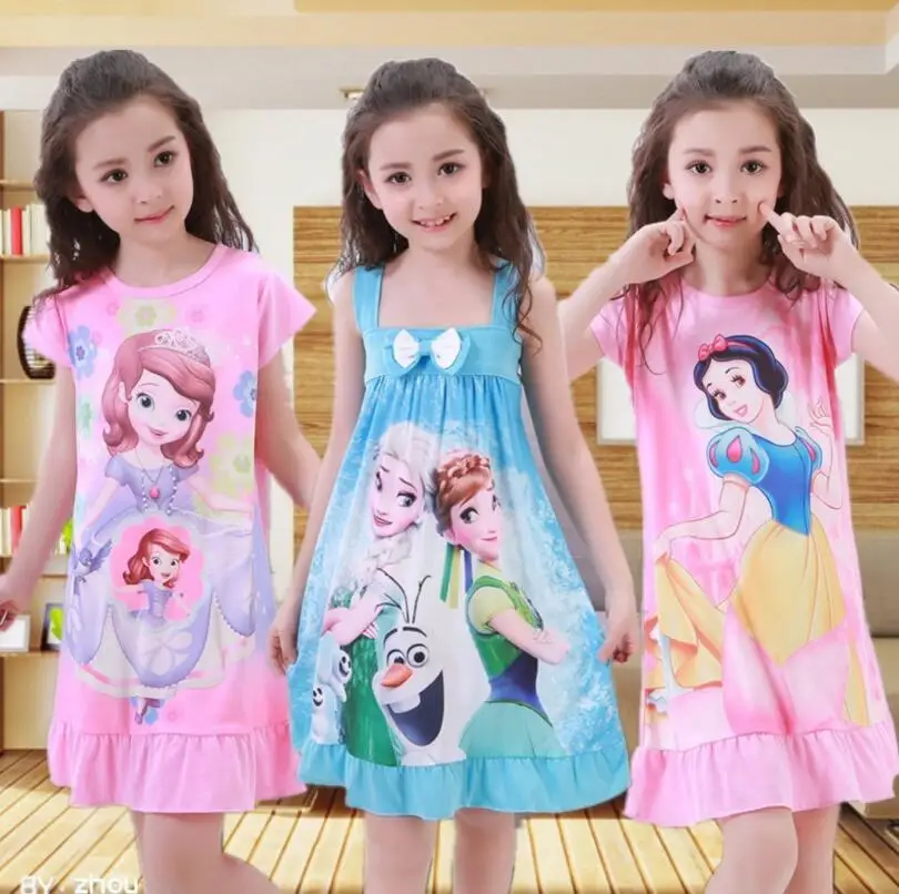

New Listing WAVMIT Children Clothing Summer Dresses Girls Baby Pajamas Cotton Princess Nightgown Kids Home Cltoh Girl Sleepwear