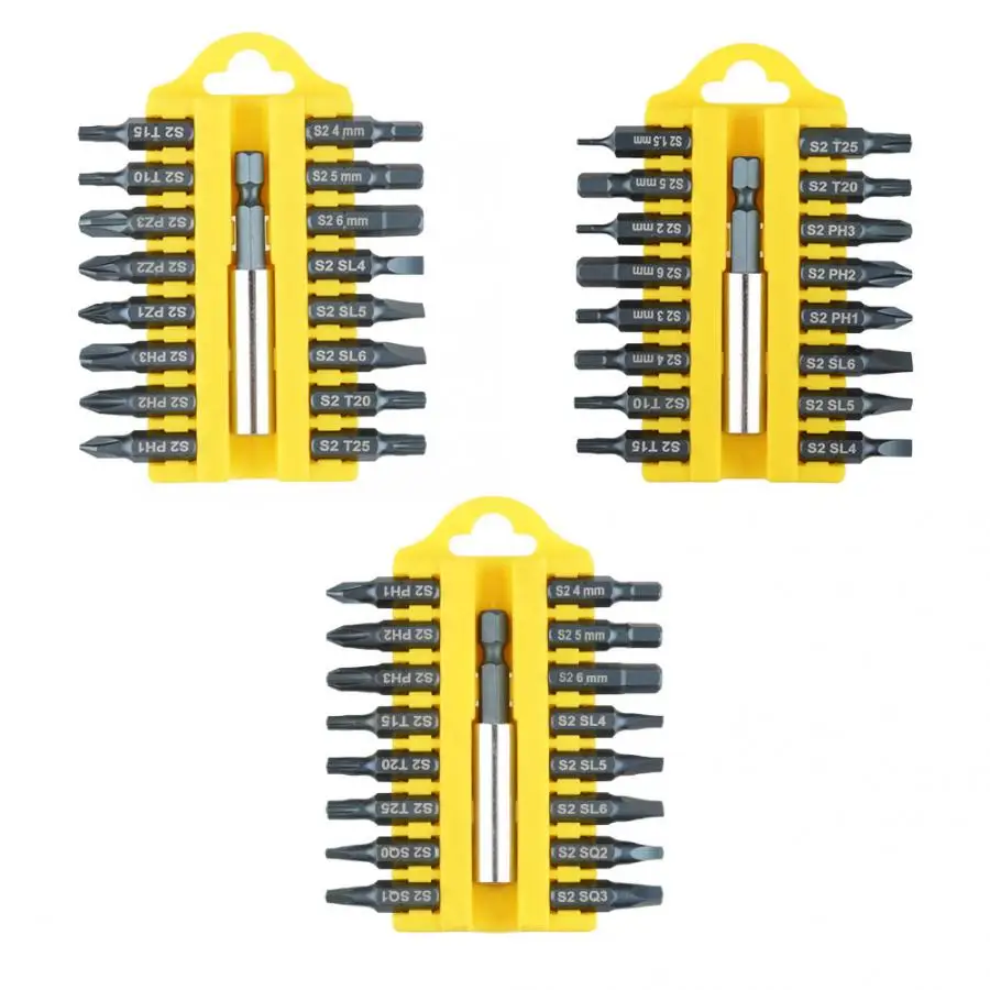 17 шт. многофункциональная отвертка Набор бит с прорезями головка с держатель хвостовика 0632 T10-T25 1,5-6 мм