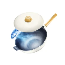 Wok антипригарный горшок угольная газовая плита индукционная плита Универсальный вок легкий роскошный