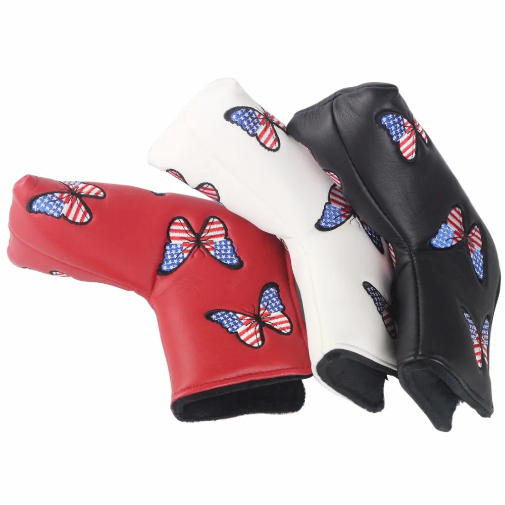 Custom Golf Putter Covers For Golf Putter Head PU Leather Embroidery