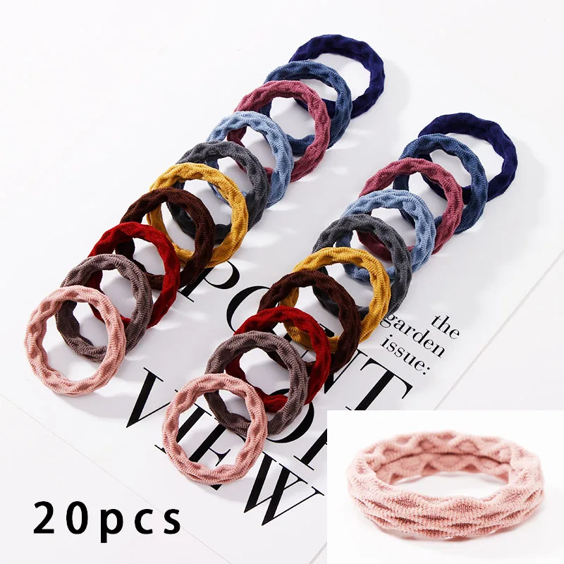 10pcs/Set New Women Basic Crude Elastic Hair Bands Ponytail Holder Scrunchie Headband Rubber Bands Fashion Hair Accessories