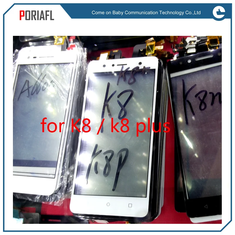 

Nice quality 5.2" Black Front Panel Touch Screen for lenovo k8 / k8 plus Digitizer sensor glass Replacement