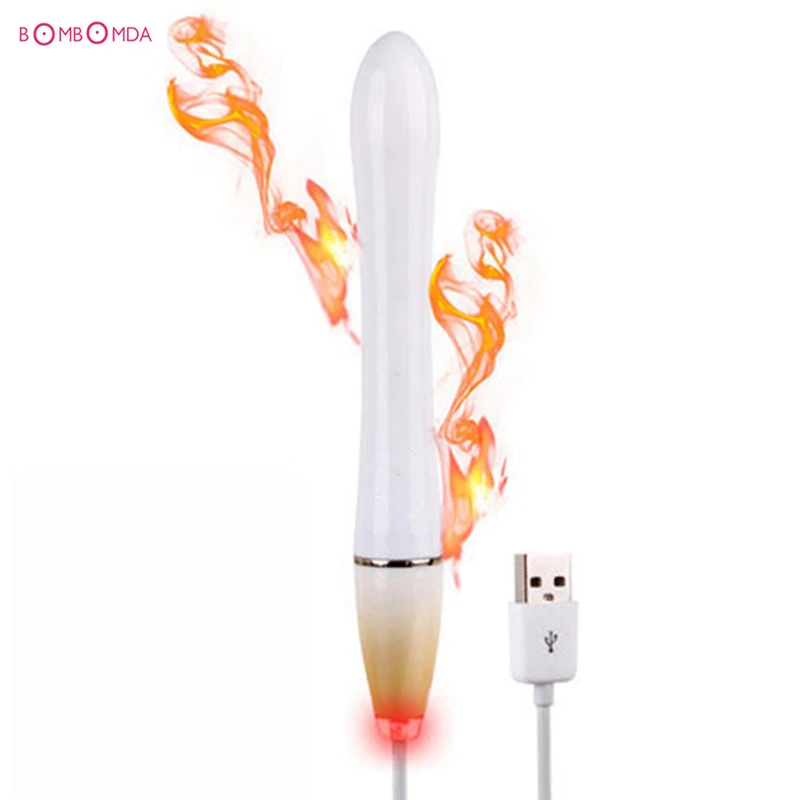Средства ухода за кожей Температура палочки с подогревом G Spot вагинальный стимулятор массажер USB перезаряжаемые Секс игрушки для женщин