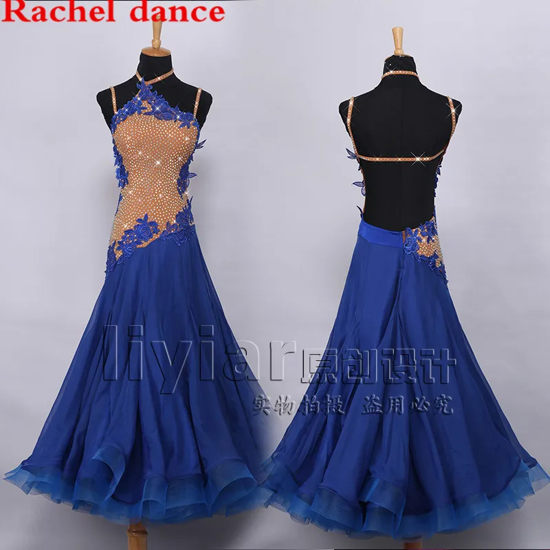 Luxury Latin modern Dance Skirt Lady Diamonds Stage Competition Latin Costume High Quality Women