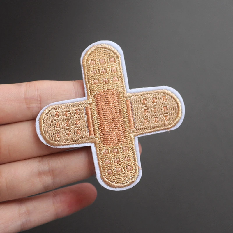 

1PCS Adhesive Bandage Embroidered Patches Iron On For Clothing Hat DIY Stripes Applique Badge Stickers Backpack Jacket Clothes