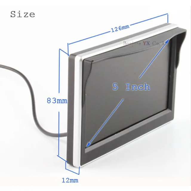 Koorinwoo CCD Wireless 5 inch Color LCD Video Monitor Rear View Backup Camera Auto Parking Assistance Waterproof Parking System