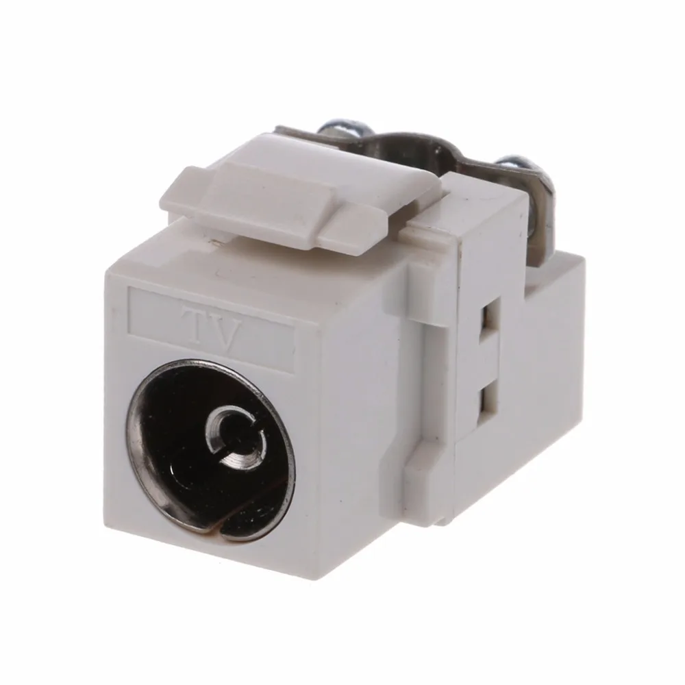 

1Pc White Keystone Connector Cable TV Signal Module TV Digital Module Suit for 86 Wall Panel C26