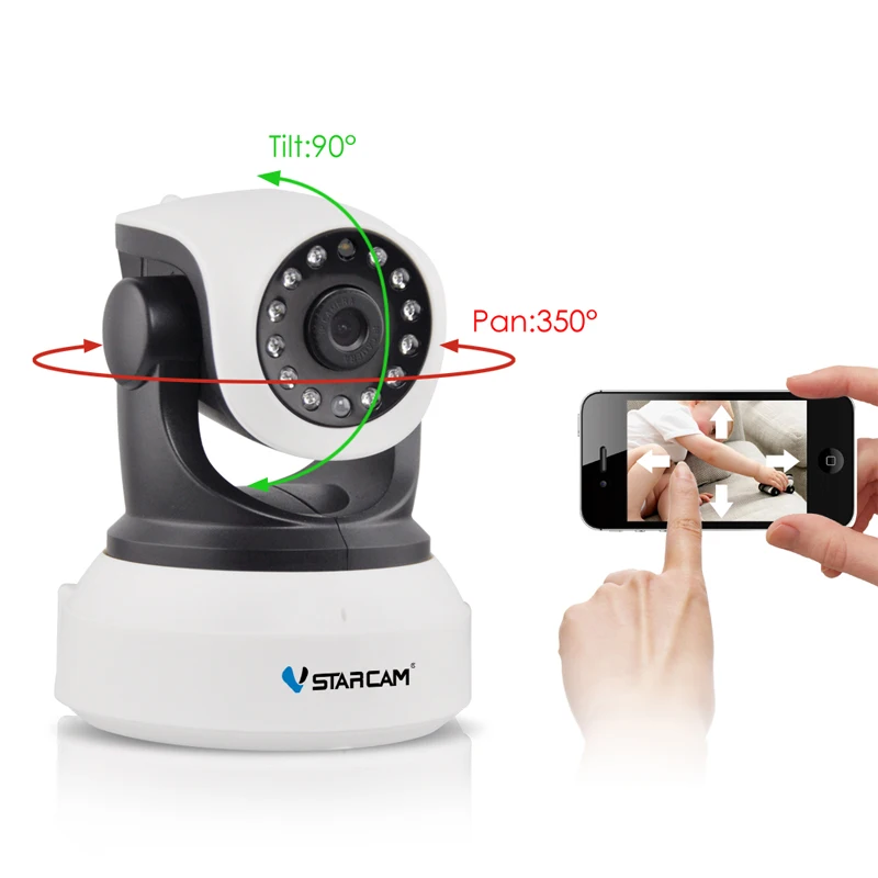 

Vstarcam C7824WIP Free Shipping Onvif 2.0 720P IP Camera Wireless Wifi CCTV Camera HD Indoor Pan/Tilt IR CUT Night Vision