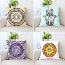Индийская Мандала Подушка парео Funda Cojin Будда медитация геометрический цветок декоративные богемные подушки для дома(China)