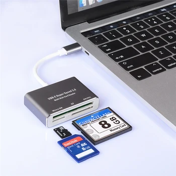 

Type-C Male to CF TF SD Card Reader USB-C 3.1 Hight Speed 3 in 1 OTG HUB