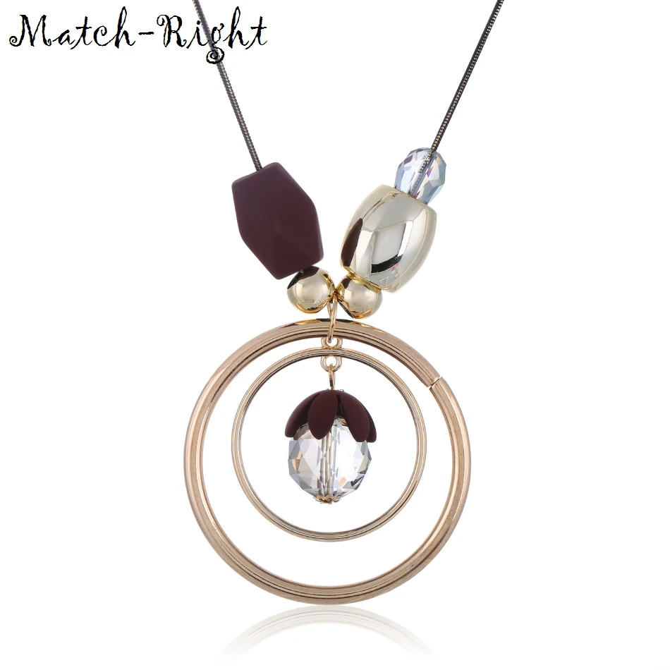 

Match-Right Women Maxi Necklaces & Pendants Statement Long Sweater Necklace with Pendant for Women Cute Jewelry SP127