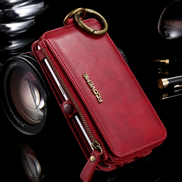 FLOVEME Business Wallet Phone Case For Samsung Galaxy Note 9 8 10 Plus Case Zipper Leather Coque For iPhone XS MAX X Case wallet 5