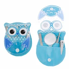MAANGE модный дизайн 5 шт. мультяшная Сова маникюрный набор для ухода за ногтями Маникюрный Инструмент дорожные наборы для стрижки и удаления волос с зеркалом