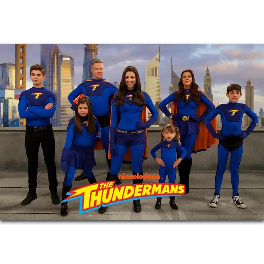 FX735 THE THUNDERMANS Teen Kids Family Funny 2018 TV Series Show Custom Poster Art Silk Canvas Home Room Wall Print Decor