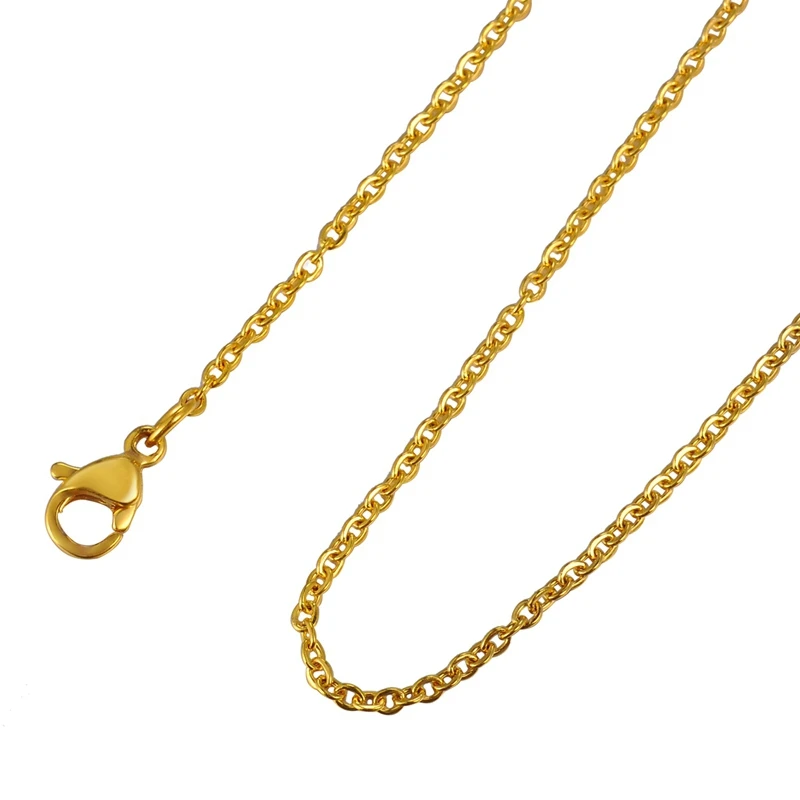 

LASPERAL Gold Silver Color Cross Chain Long Chain For Necklace Snake Box Chain DIY Jewelry Findings Stainless Steel 50cmx1.5mm