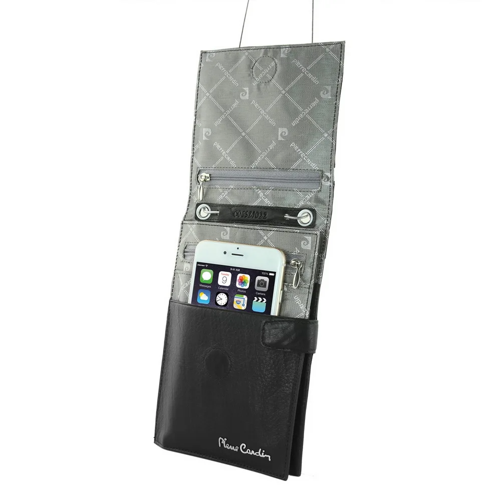 

for sumsung galaxy S10 S7 edge S8 S9 plus s10 lite phone bag pierre cardin male shoulder bag cowhide genuine leather strap