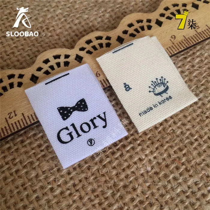 1000 pcs Custom End Fold Beige stain Clothing Labels ...
