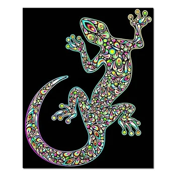 

Cross Stitch 5D DIY Diamond Painting Colored lizard bedroom cartoon diamond embroidery full square diamond Mosaic Home Decor