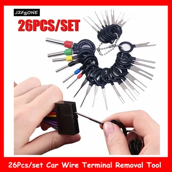 

26Pcs/set Car Terminal Removal Tool Wire Plug Connector Extractor Puller Release Pin Hand-held Disassembly Tools Kit