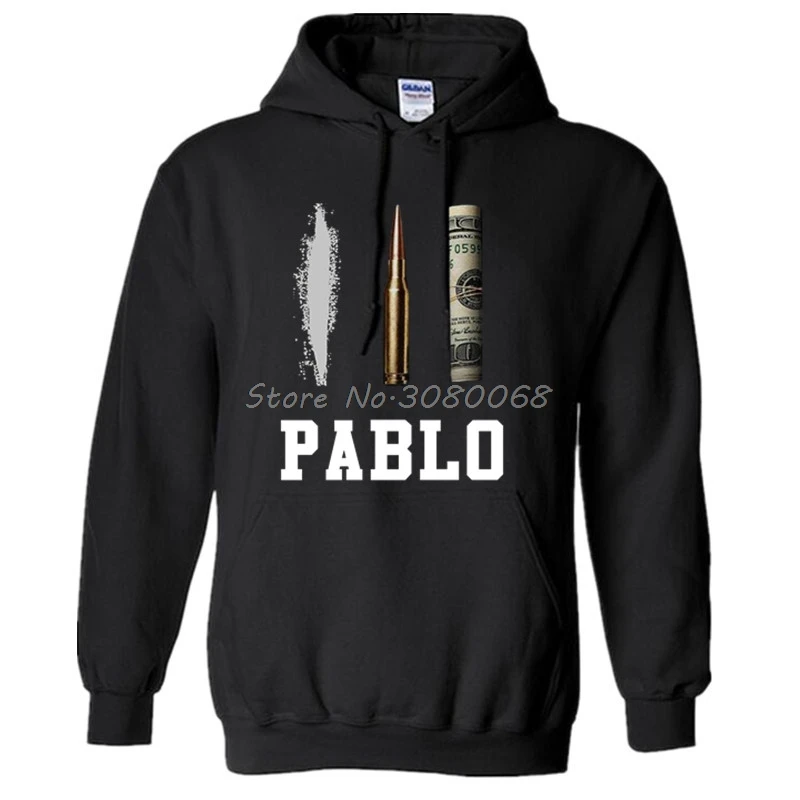 Весенняя и Осенняя мужская толстовка с капюшоном, новинка, Narcos Pablo Escobar, толстовки, хлопок, плотный флис, хип-хоп пуловер, толстовка, пальто на молнии - Цвет: black