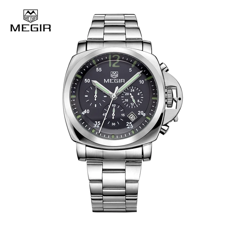Prix pour Megir 3006 de luxe d'affaires montre à quartz hommes montre-bracelet étanche bracelet en acier inoxydable hommes de mode montres livraison gratuite Prix pour Megir 3006 de luxe d'affaires montre à quartz hommes montre-bracelet étanche bracelet en acier inoxydable hommes de mode montres livraison gratuite