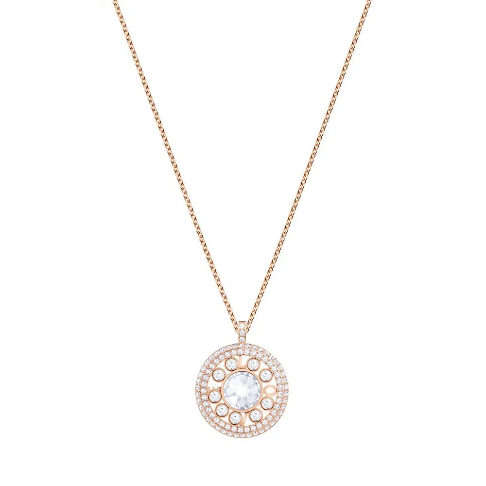 

SWA RO New Love flow Admiration necklace Fashion Women's Pendant Clavicle Chain Valentine's Day Gift for Girlfriend 5428656
