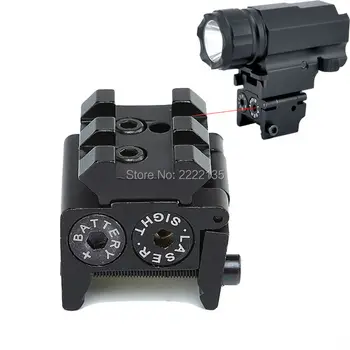

High quality 650nm Mini Tactical Compact Pistol Rifle Red Laser Dot Sight Scope DC 4.5V Dual Weaver Rail Mount for hunting