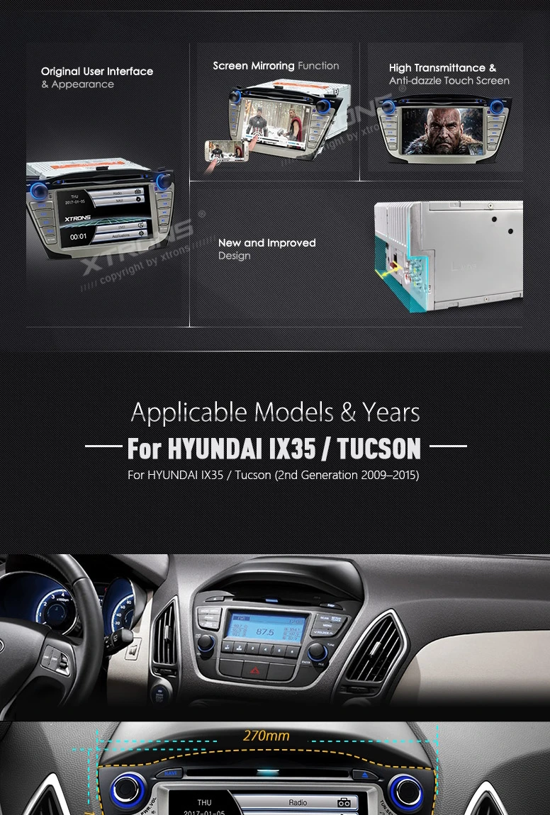 Flash Deal 7" Special Car DVD for Hyundai ix35 2009-2015 & Hyundai Tucson 2009-2015 with Android Mirror Link Support 2