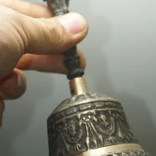 Коллекционная китайская колокольчик-погремушка тибетского буддизма(медная