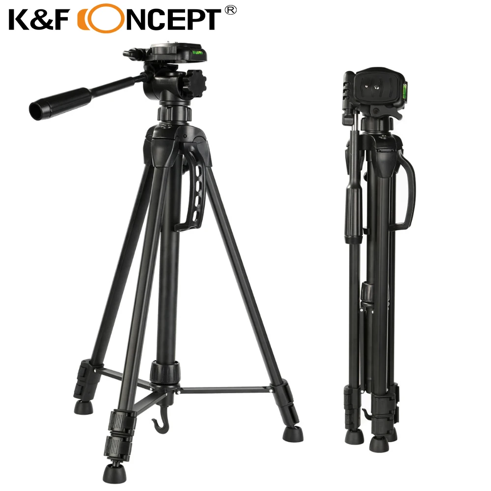 

K&F CONCEPT Light Pod Extendable Light Weight Travel Camera Tripod kit + 3 Aluminum Alloy Sections for Canon Nikon DSLR Cameras