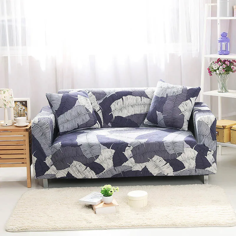 Spandex Slipcovers Elastic Sofa Covers Flower Printing Soft Spandex Slipcovers Elastic Sofa Covers Flower Printing Soft Protector Corner Single Two Three Four Seater