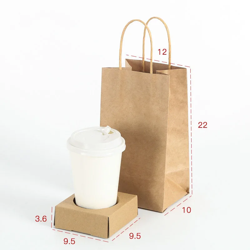 300 наборов, одноразовый держатель для кофе на вынос, упаковочные инструменты для кофе, молочного сока, держатели с бумажным пакетом, полка для стаканчиков для напитков на вынос - Цвет: one cup holder
