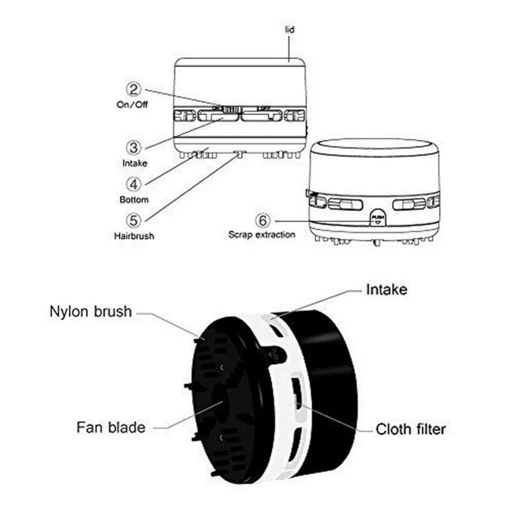 Портативный Настольный мини-пылесос, пылесборник с клавиатурой, пылесборник для дома, офиса, щетки для уборки
