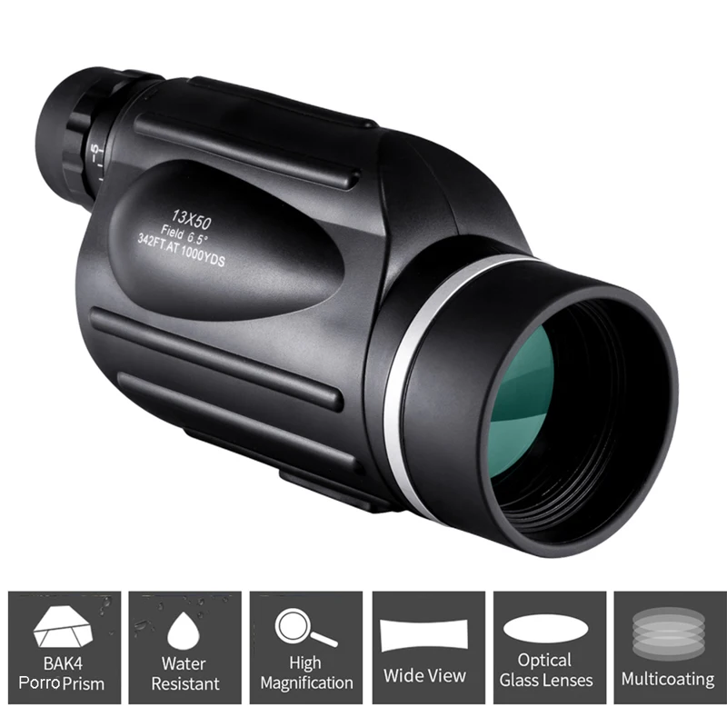 BNISE Monocular Professional 13x50 Hunting Birdwatching Waterproof Monoculo Ninos Portable Telescope for Adult Porro Prism Optik BNISE Monocular Professional 13x50 Hunting Birdwatching Waterproof Monoculo Ninos Portable Telescope for Adult Porro Prism Optik