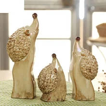 Фарфор Ежик набор статуэток керамика Hedgepig миниатюрный абстрактный животных Семья Декор подарок ремесло украшения интимные аксессуары