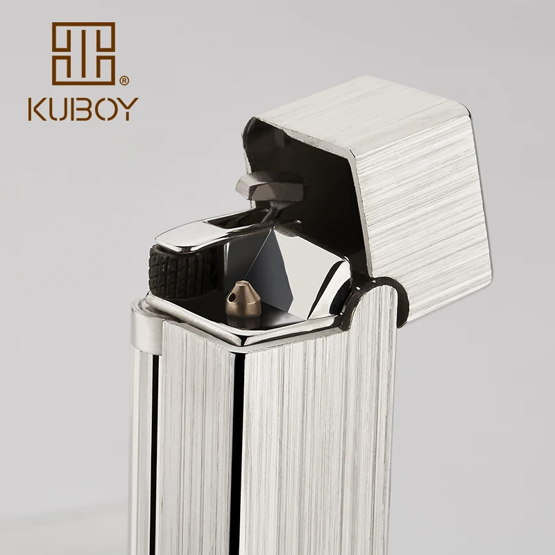 Высококачественная брендовая одежда KUBOY газовая зажигалка белый матовый Никель