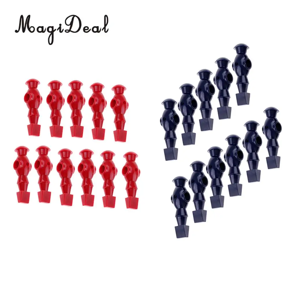 MagiDeal 11 Pieces Table Soccer Player Foosball Table Men Player Foosball Replacement Man Players Parts Red Dark Blue 