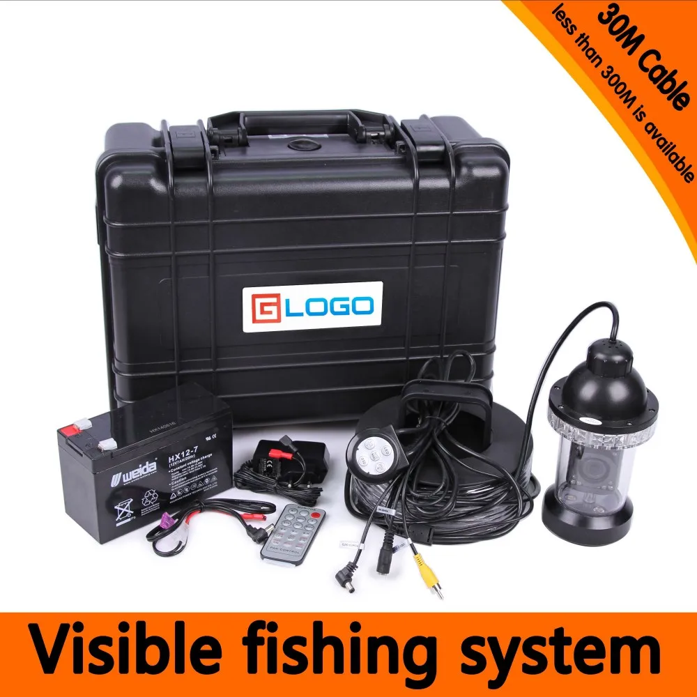 30Meters Depth Underwater Fishing Camera Kit with 360 Panning Rotative