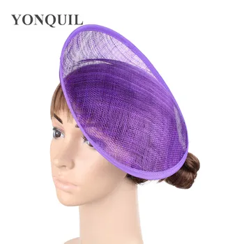 

Purple 25CM SINAMAY fascinator base for making derby fascinators kentucky party hats Millinery material or 18 colors for select